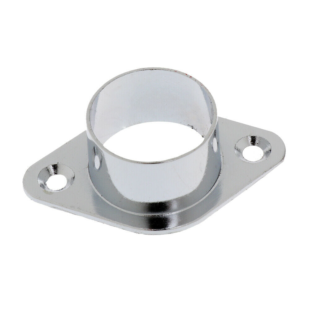 4x Closet Wardrobe Rod Holder Socket End Support Pipe Bracket U-Shaped Flange