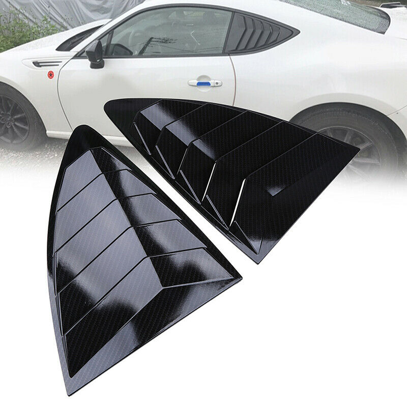 Fit Scion FR-S 2012-2016 Carbon Fiber Style Window Quarter Scoop Louver Cover