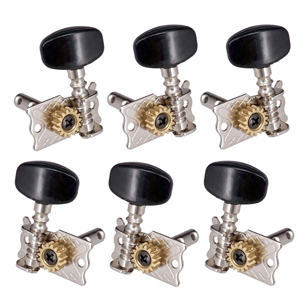 Set of 6 3L3R 4 String Acoustic Guitar Tuners Knobs Heads Replacements