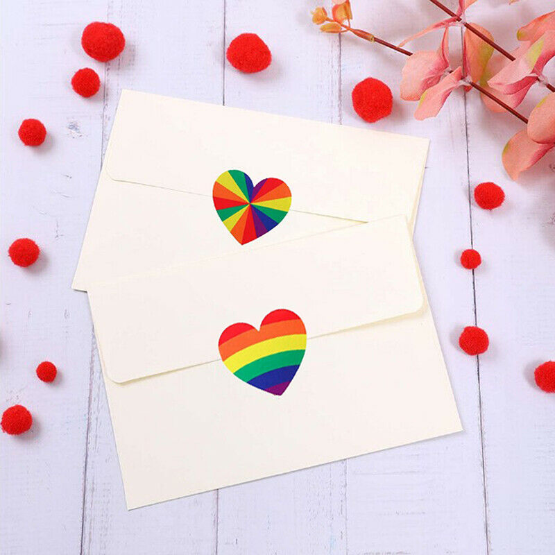 500pcs Heart Shape Valentine's Day Self-Adhesive Stickers Seal Labe.l8