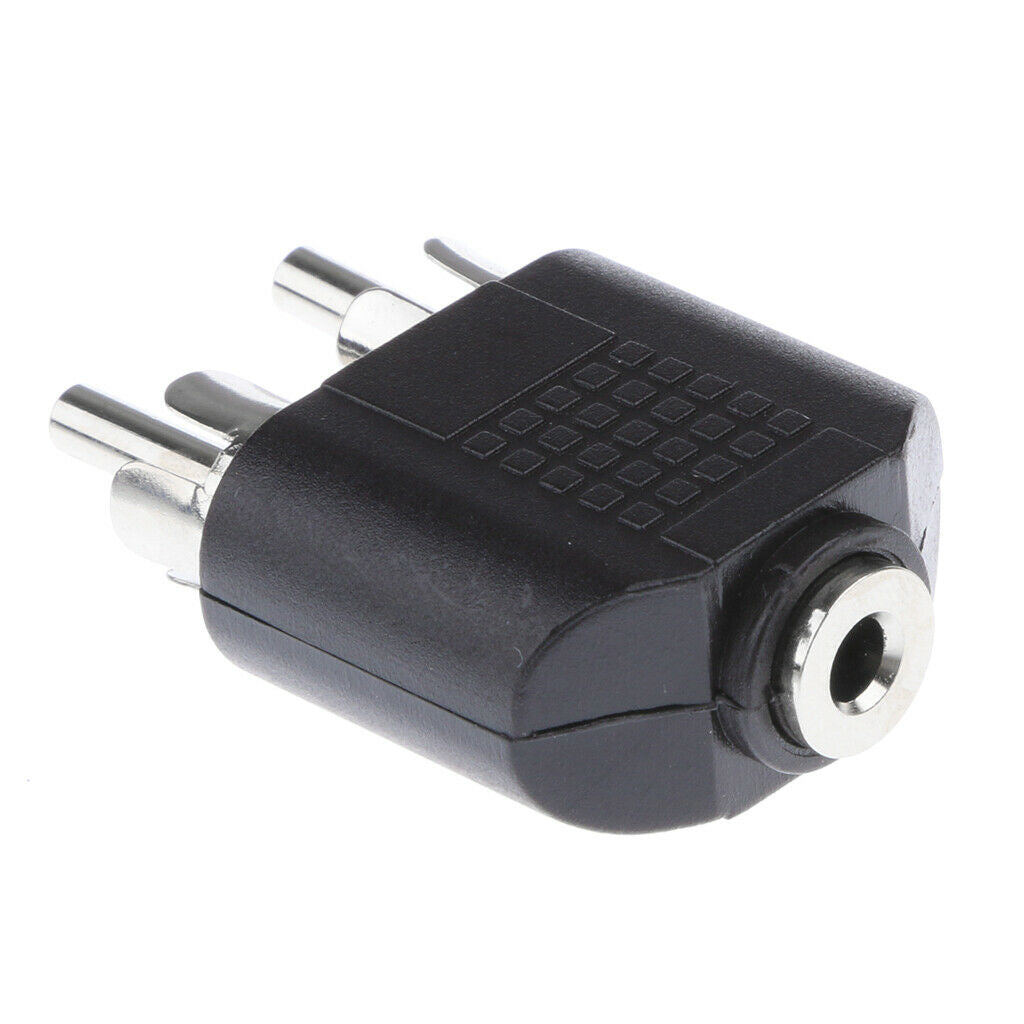 10Piece Dual 2-RCA Male to 3.5mm Female Stereo AV Audio Y Splitter Adapter