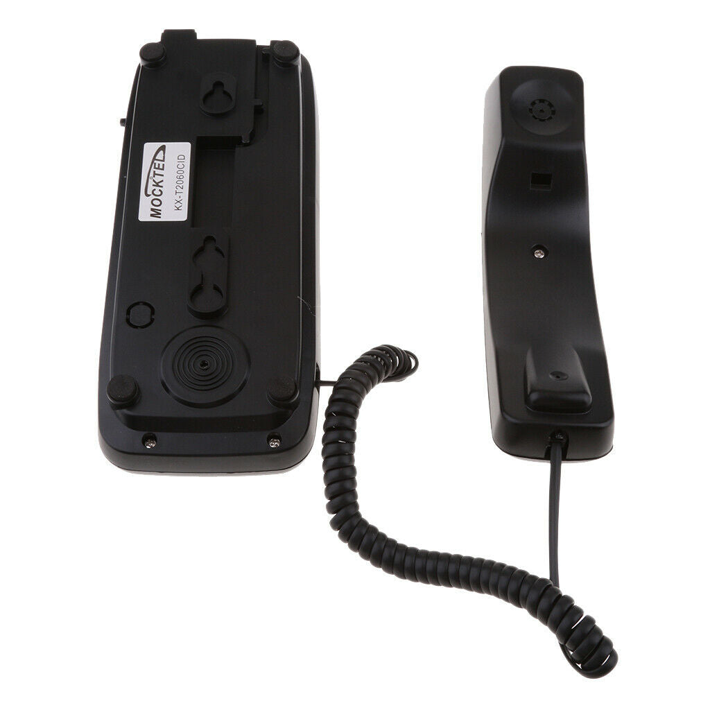 Multifunction Mini Corded Desk Phone Office Fixed Business Wired Black
