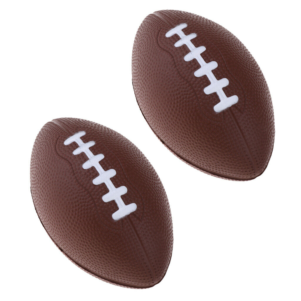 2Pcs PU Foam American Football Rugby Ball for Childeren, Adults Birthday Gift