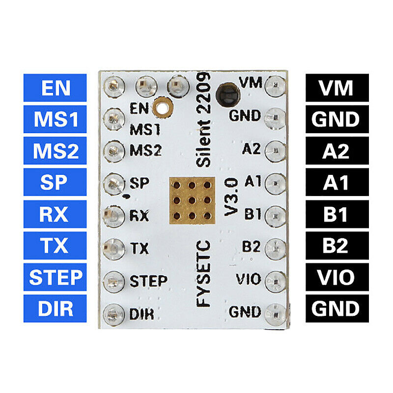 4X(3Pcs Stepping Motor Driver TMC2209 V3.0 Stepsticks Mute Driver 256 MicroN5U3)