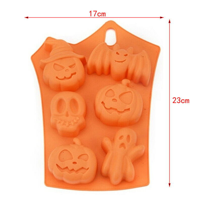 Halloween Pumpkin Silicone Mould Candle Cake Decoration Fondant Bake DIY .l8