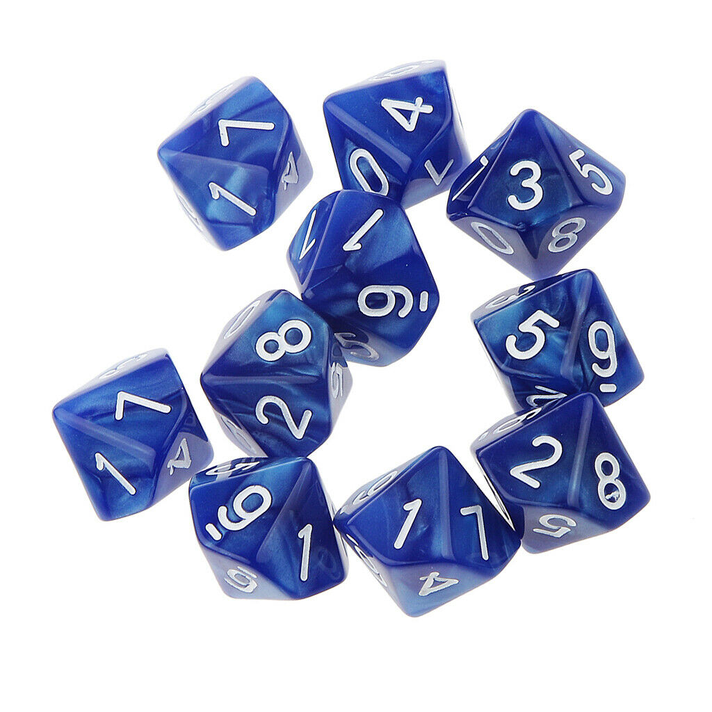 Multi sided dice set of 20 D10 Dungeons D&D RPG Role play