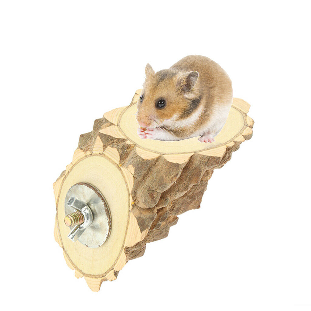 Natural Wooden Hamster Mouse Small Animals Lookout Platform 11x6x8cm