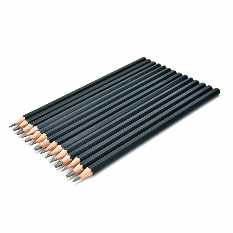 Set Of 14 Sketch Art Drawing Pencil Sketching Oil Base Artist Sketch Soft Yd