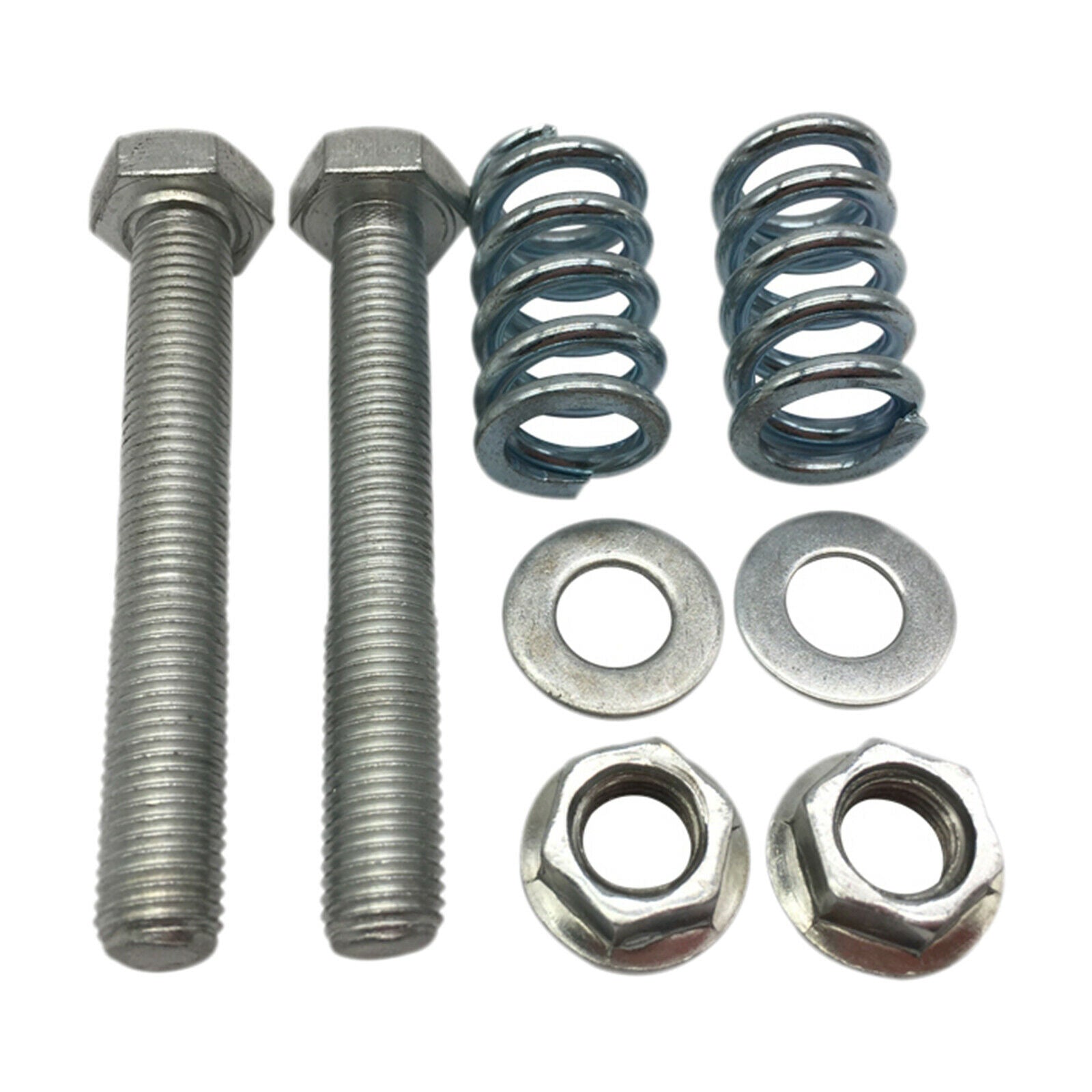 2Pcs M10x1.25 Exhaust Bolt and Spring Nut Hardware Kit Repair Replacement
