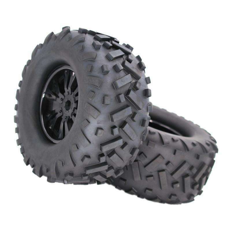 2PCS RC 170mm Rubber Tyre Set for 1/8 RC Monster Car Truck Spare Parts
