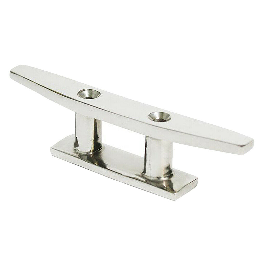 316 Stainless Steel Boat Deck 2 Holes Low Flat Rope Cleat Mooring Bollard