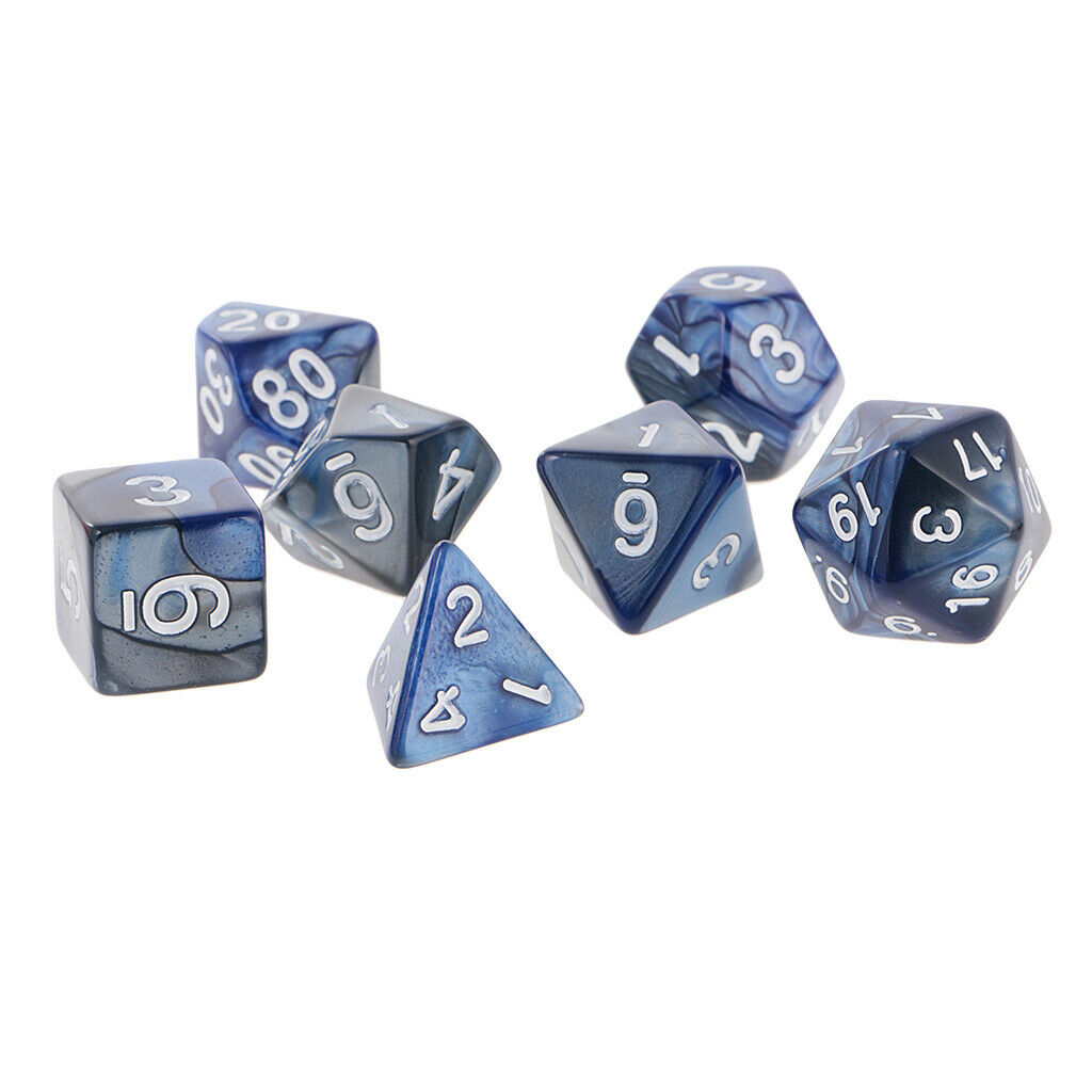 Complete 14 Packs Acrylic Polyhedral Dice for Dungeons Dragons DND MTG RPG