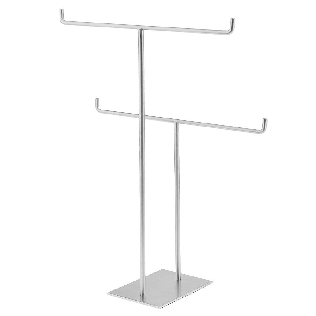 Retail Store Steel Scarf Jewelry Display Stand Holder Hand Towel Rack Shelf