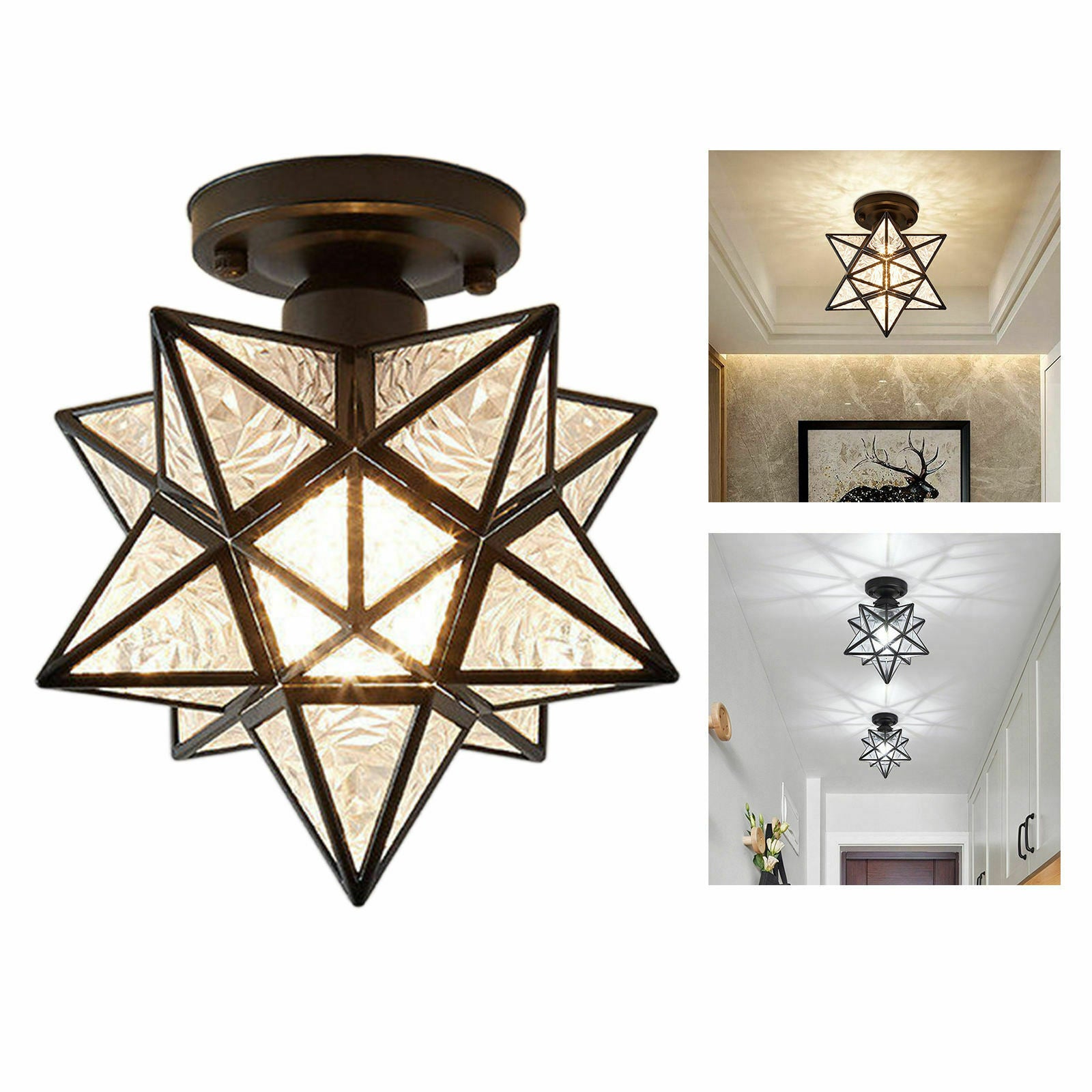 2PCS Porch Industrial Ceiling Light Lighting Fixture Modern Lamps for Cafe