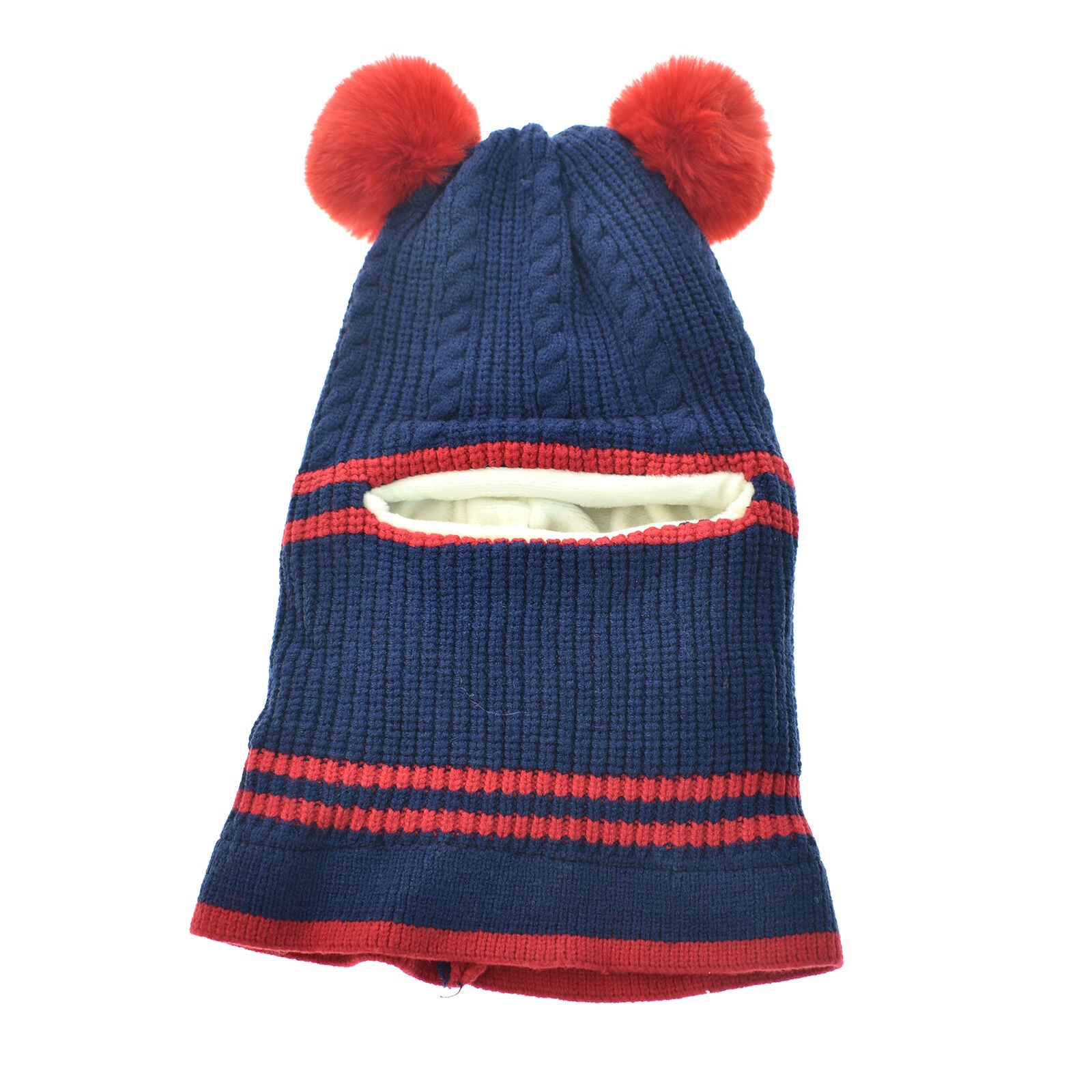 Winter Warm Crochet Knit Beanie Cap Pom Hat Scarf For Toddler Kids Baby Girl Boy