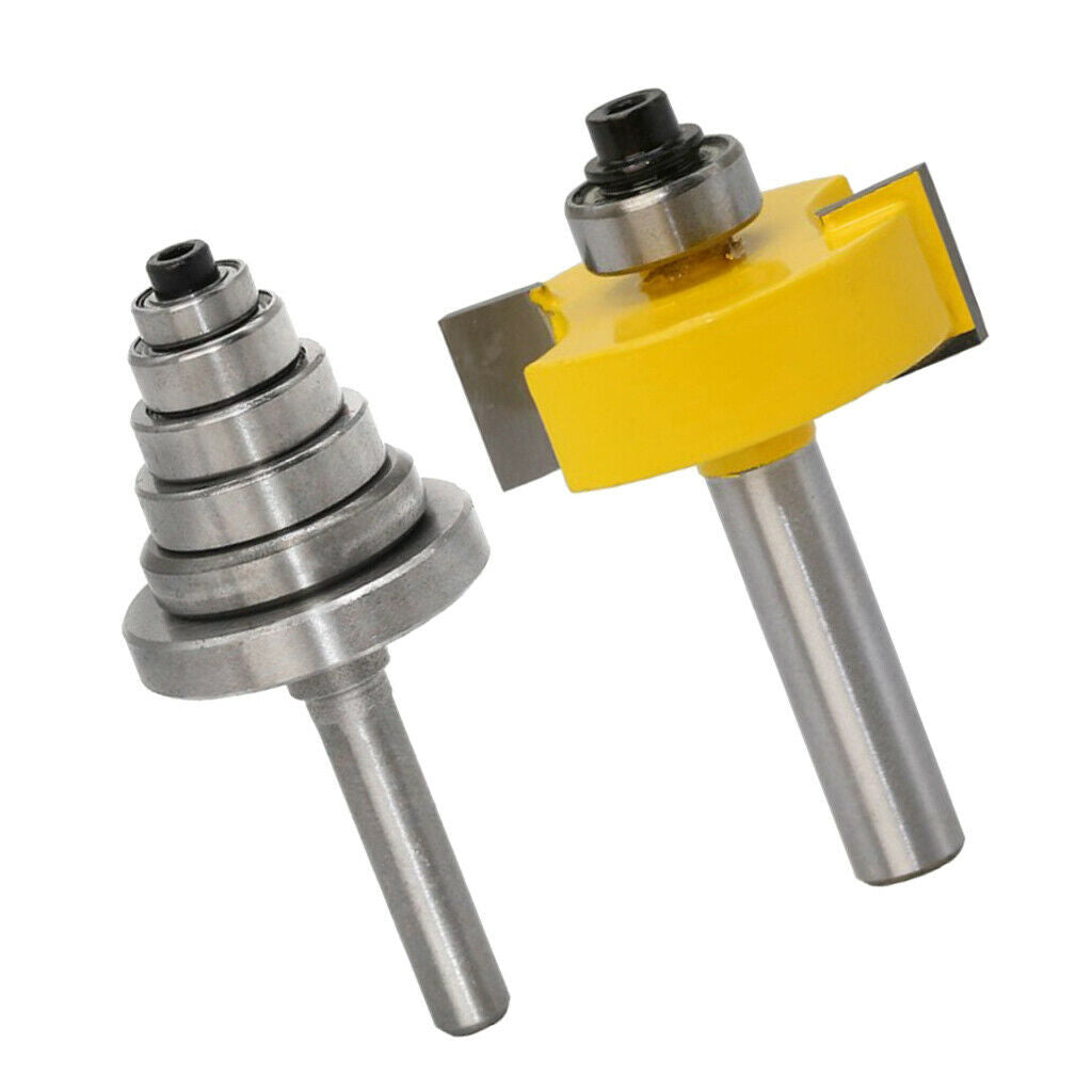 8 Mm Rebate Cutter With 6 Bearing Sets 3/8 '', 1/2 '', 5/8 '', 3/4 '', 7/8 ''
