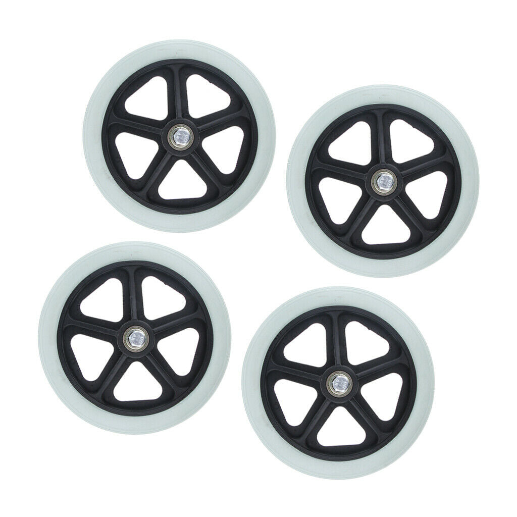 4 Pack Universal Durable 7 Inch Wheels Solid Tires Replacement Scooters