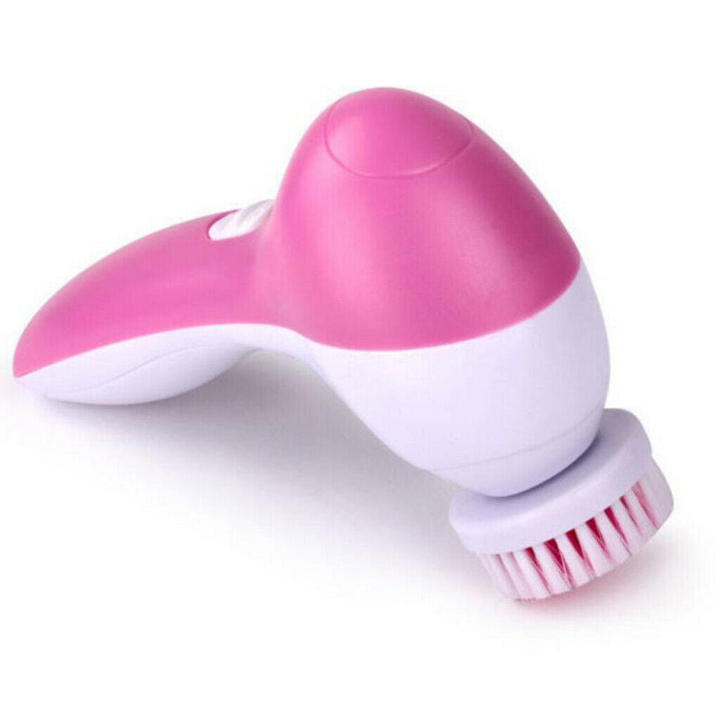 5-in-1  Electric Waterproof Facial & Body Cleansing Brush Kit with Handle and 4