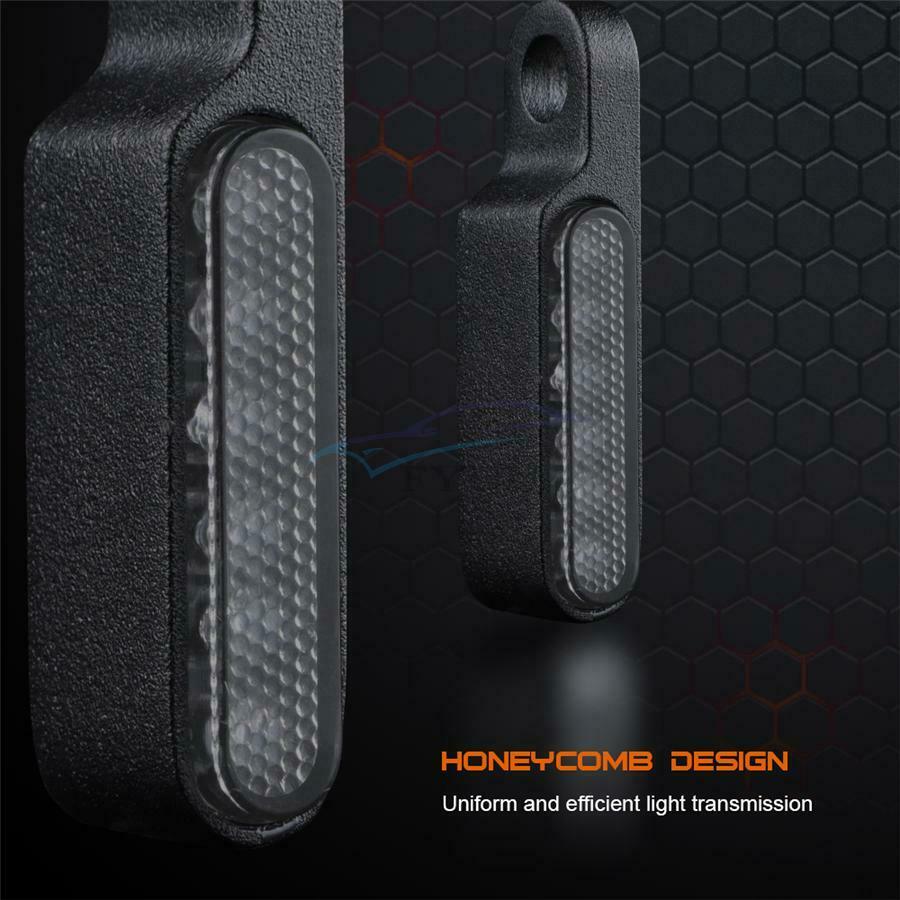 2PCS Aluminum Motorcycle Amber LED MINI Turn Signal Light Waterproof Universal