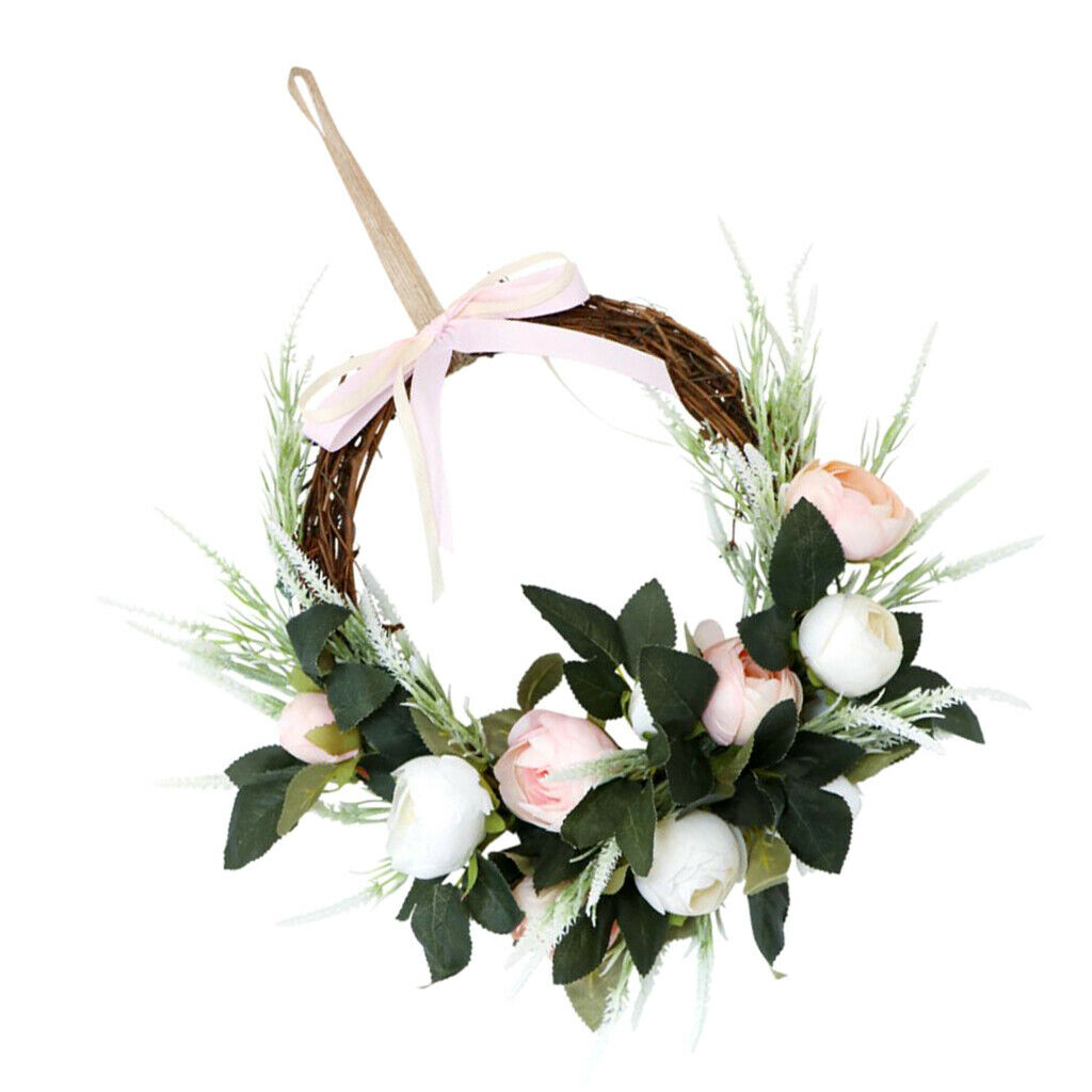 Bridal Flower Crown Hair Garland Artificial Flower Wreath Hanging Door Decor