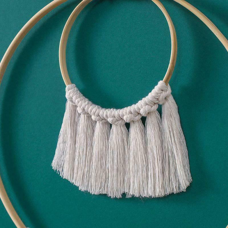 Leaf Macrame Woven Wall Hanging Tapestry Handmade Chic Boho Bohemian Home Decor