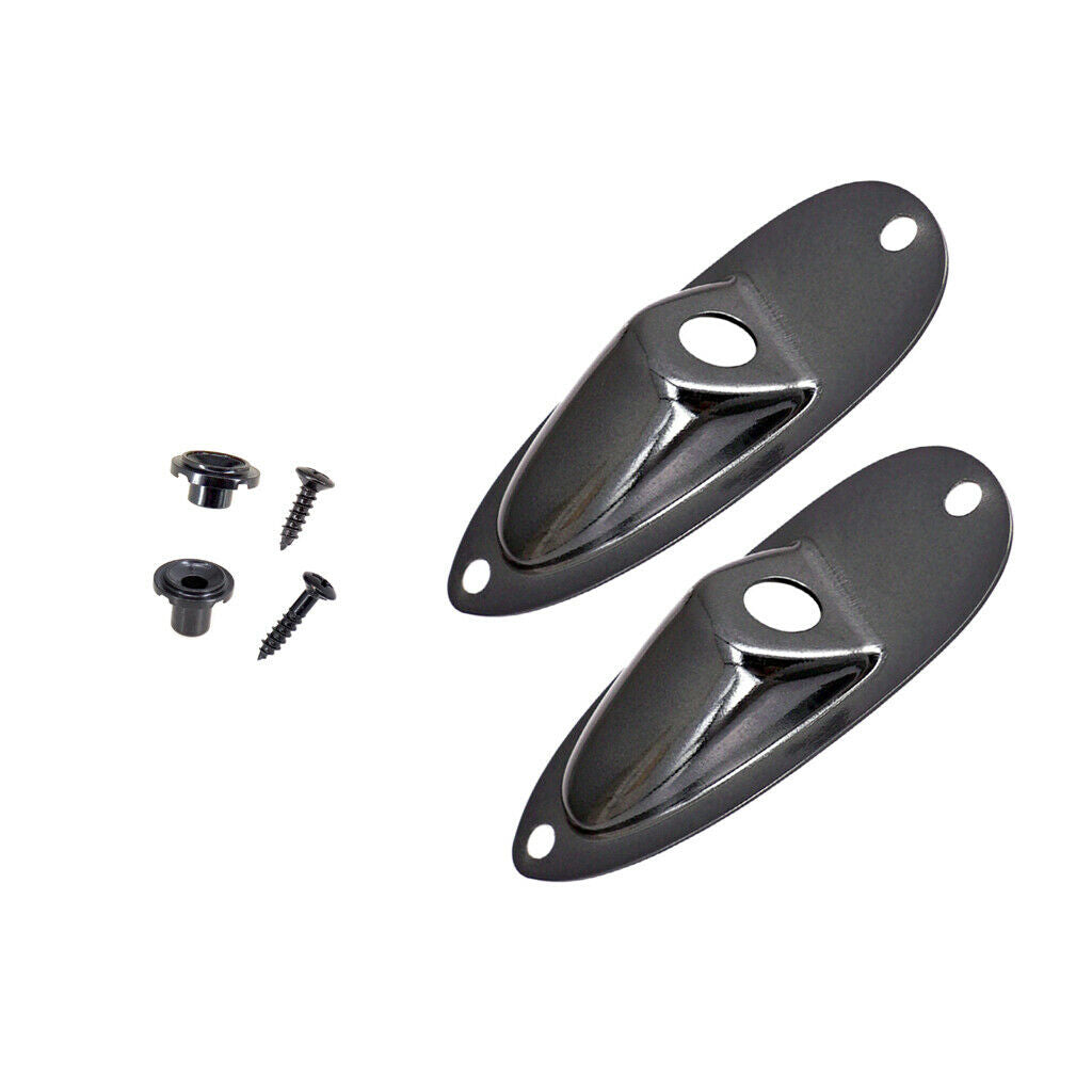 Output Input Jack Socket Plates with String Retainer for Guitar Replacement