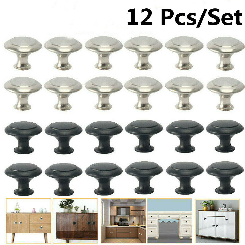 12X Kitchen Cabinet Door Drawer Hardware Knob Handle Pull Bathroom Knobs Handles