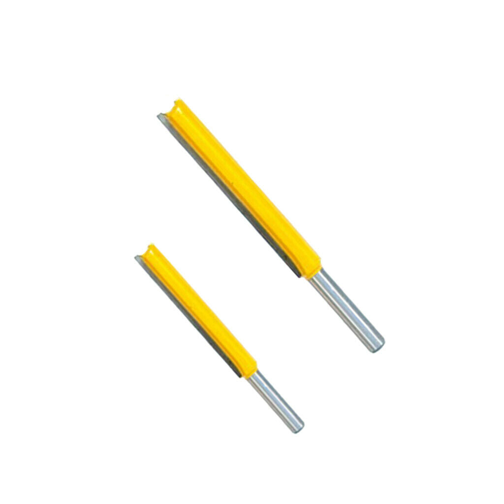 2Pcs 1/4" Shank Extra Long Flush Trim Router Bit Woodworking Cutter Tool