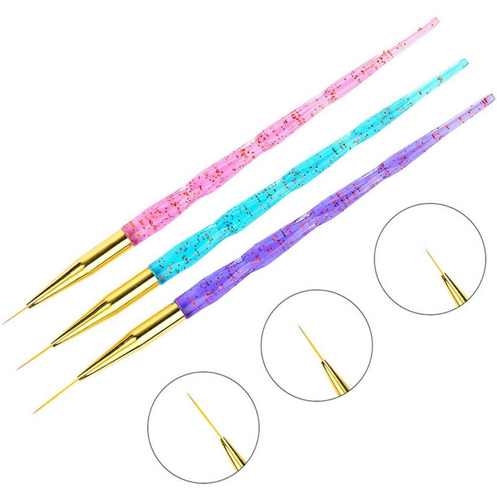 3-piece Professional Nail Art Brush, Nail Art Brush, Nail Art Brush Set