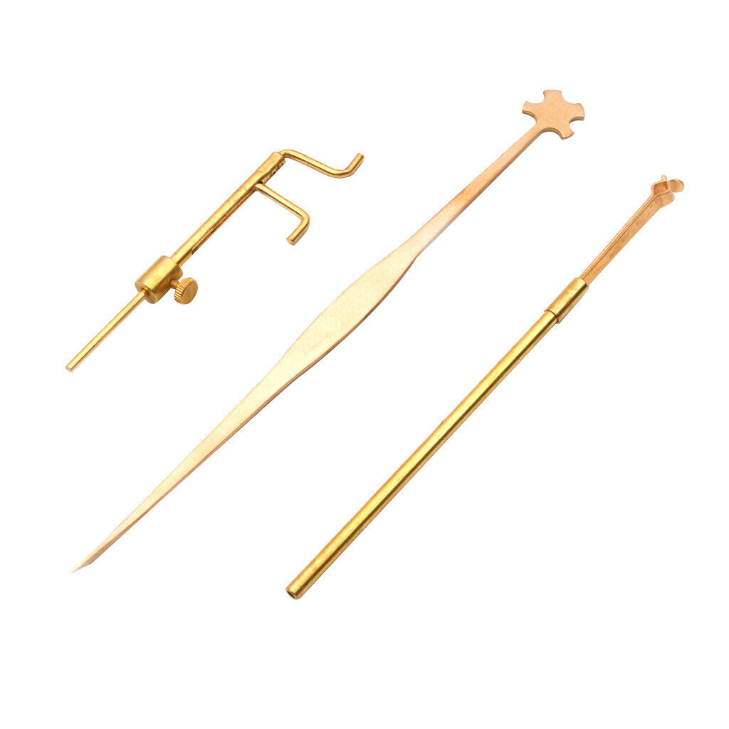 1 set violin fiddle tools brass sound post gauge & retriever clip &