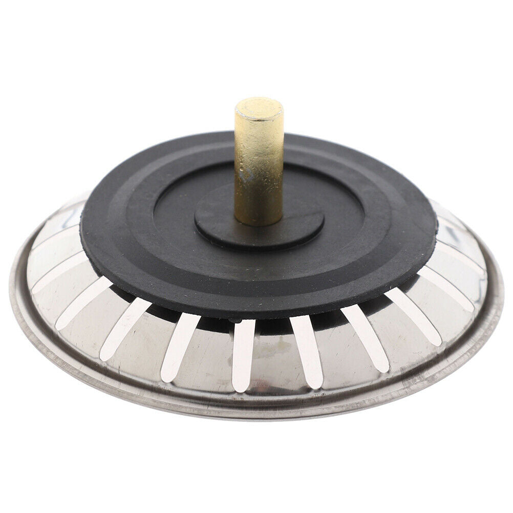 Home Stainless Steel Waste Sink Strainer Plug Drain Filter Basket DrainWY.l8