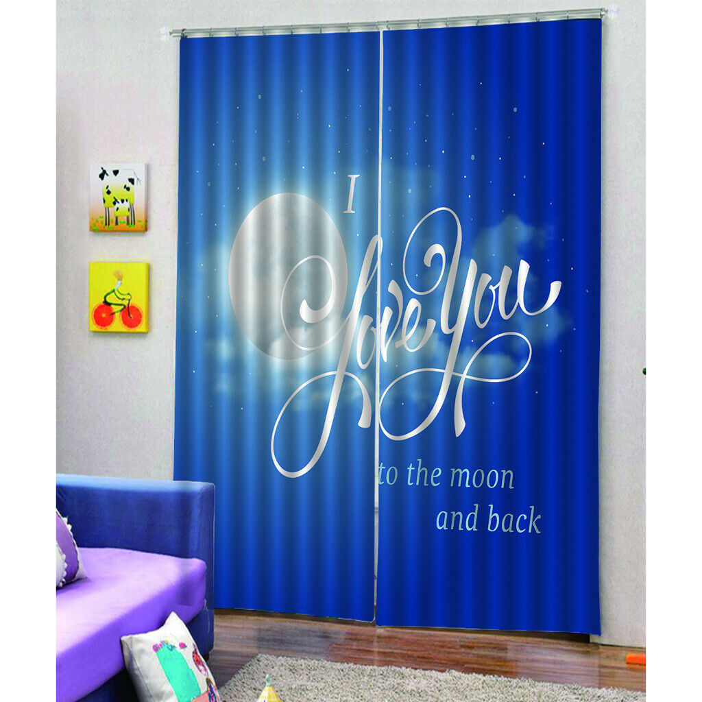 Blue Sky Window Curtain Kids Room Curtain Home Decorative Curtain 150x166cm