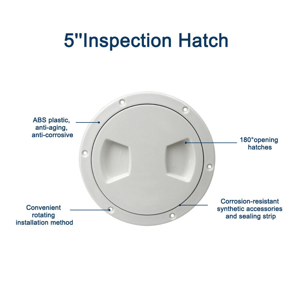 5" Boat Marine Deck Plate Hatch Case Anti-slip Twist-Out Boat Assembly