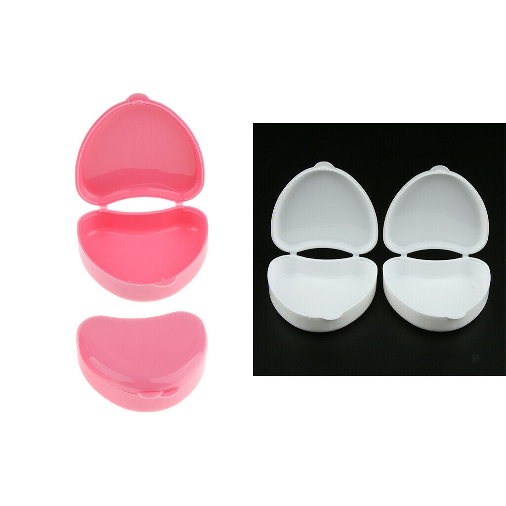 Mouth Guard Case Orthodontic Retainer Box Denture Storage Box Container--4 Pack