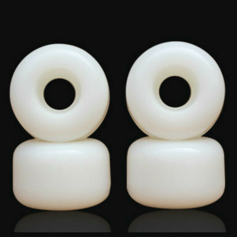4pcs White Skateboard Wheels Longboard Accessory DIY Replacement Elastic PU 54mm