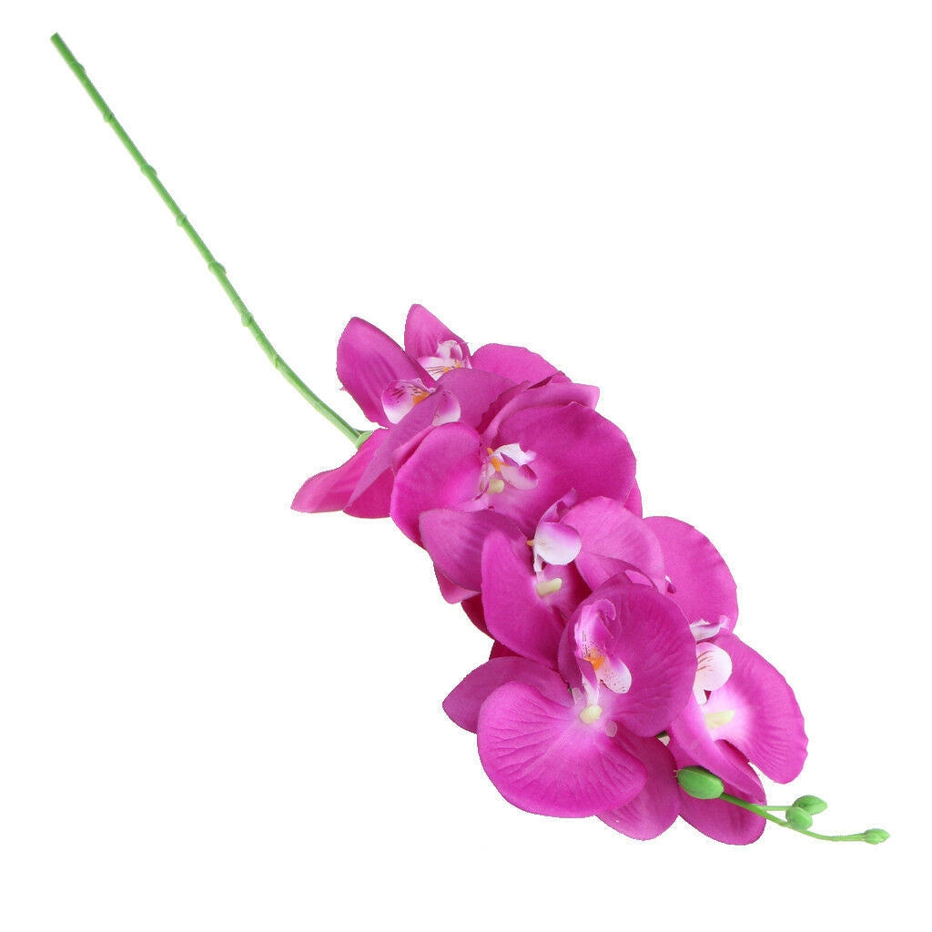 93cm Long Stem Artificial Silk Phalaenopsis Butterfly Orchid Flower Purple
