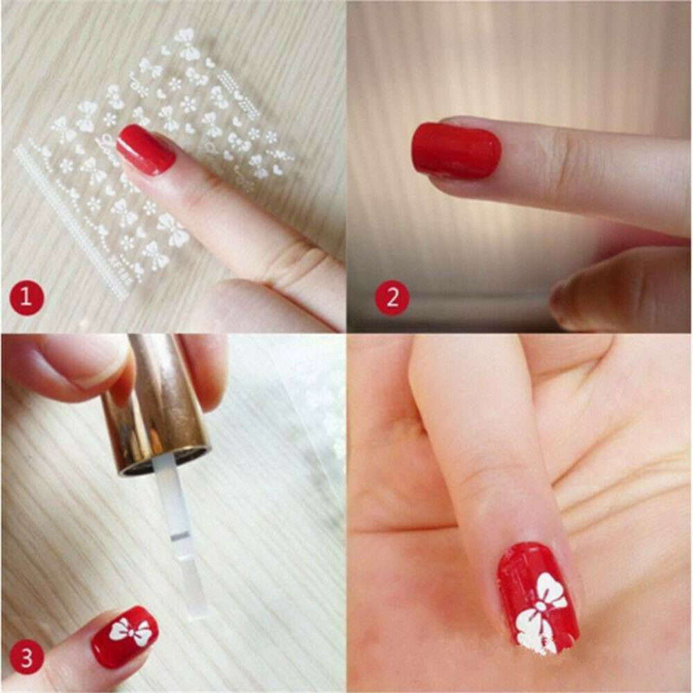 50 Sheets Nail Art Water Decals Stickers Transfers Spring Water Effect Flower UK