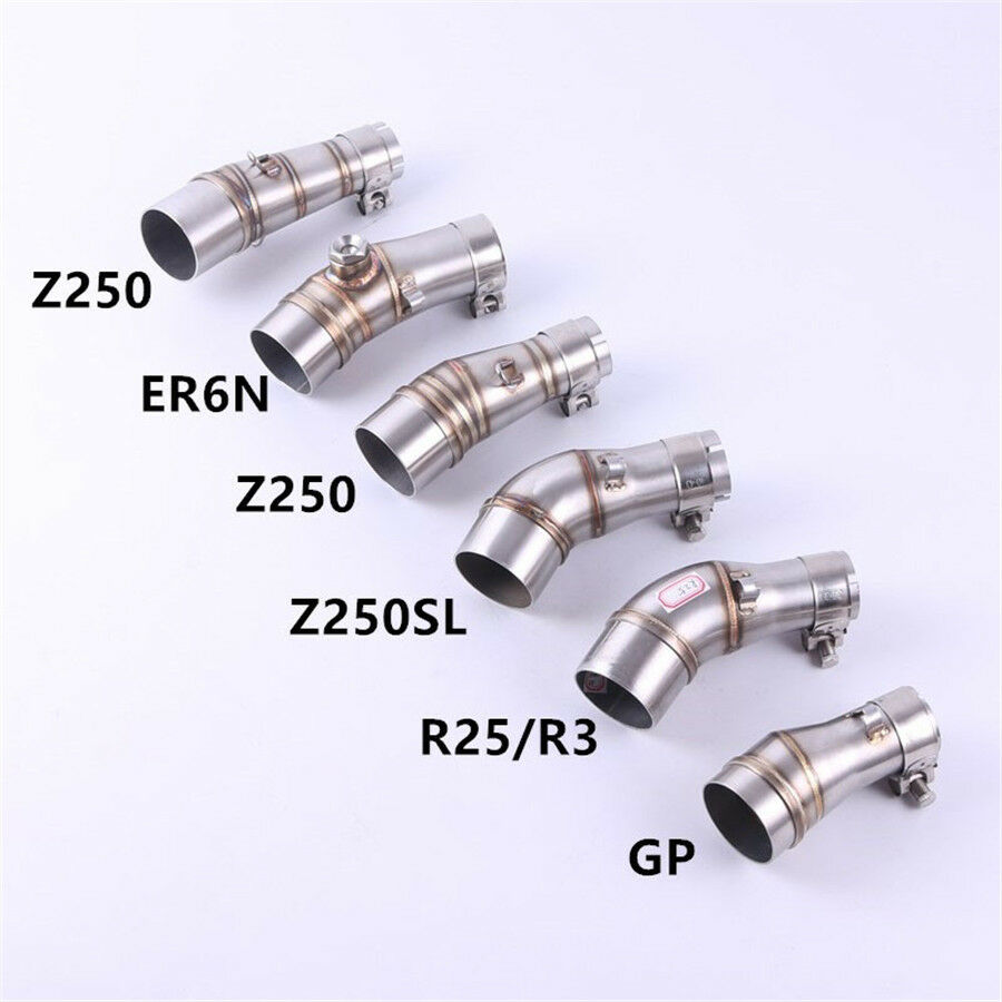 Motorcycle Exhaust Middle Pipe + Clamp link pipe Motorcycle Exhaust Pipe Muffler