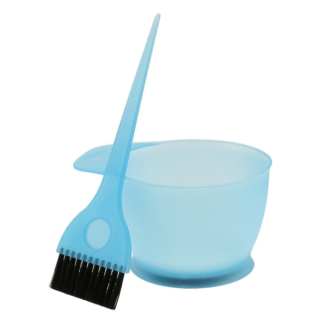 Salon Hairdressing Hair Colouring Brush Bowl Color Dye Set - 2 Sets Blue