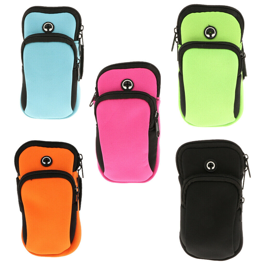 Sport Arm Bag Water Resistant Mobile Phone Holder Gym Waistband Pink