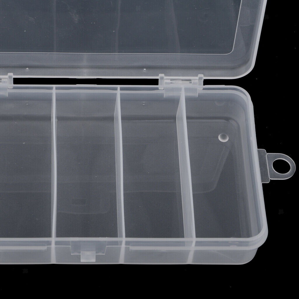 Small Double Side 5 Compartment Fishing Tackle Box Bait Hook Storage Case