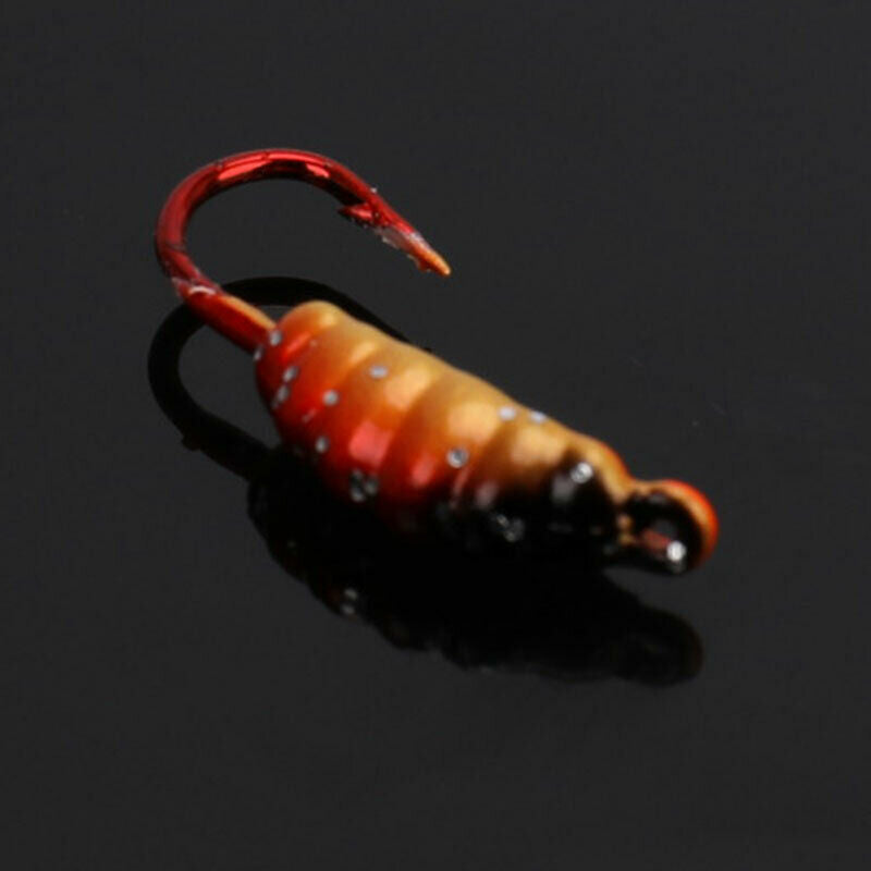 6Pcs/lot 23mm/1.5g Ice Fishing Lure Maggot Worm The New Metal Ba.l8