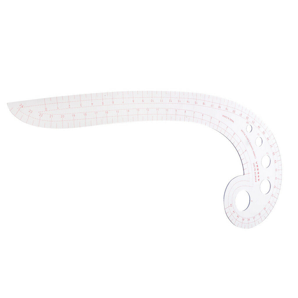 Plastic Comma Ruler for Sewing Pattern Design Drawing Template