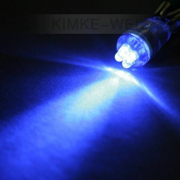 2 X 4 LED 12V T10 Blue Wedge Interior Dashboard Bulbs