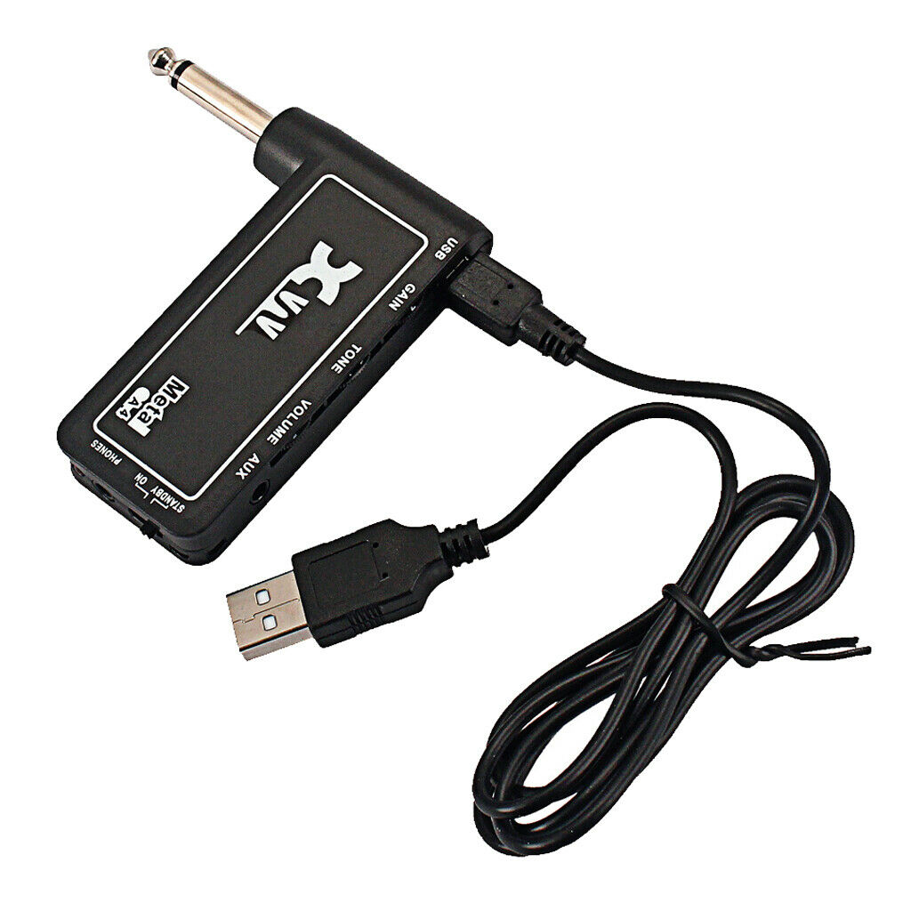 6.35mm Plug Rechargeable Electric Guitar Plug Headphone Amp Amplifier