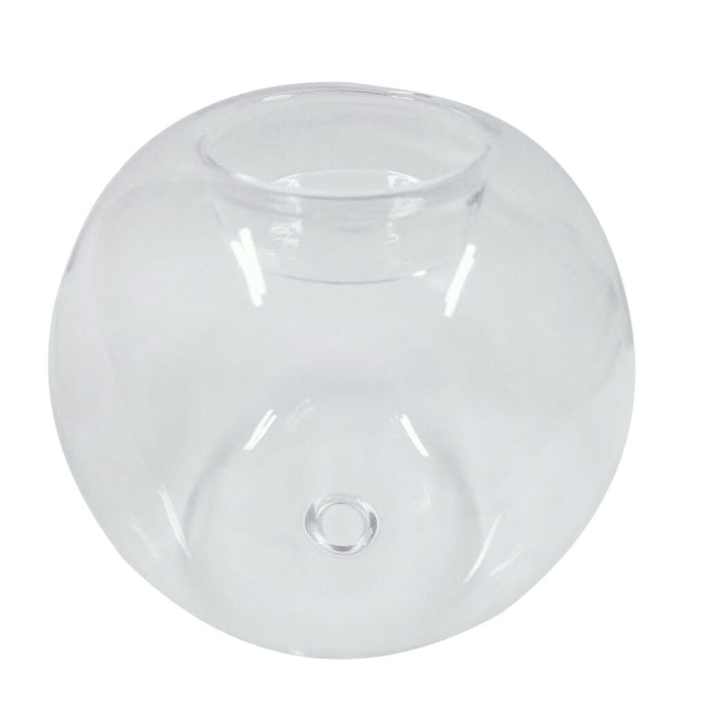 Dia.12cm Glass Sphere Ball Tea Light Candle Holder Voitive Candlestick Stand