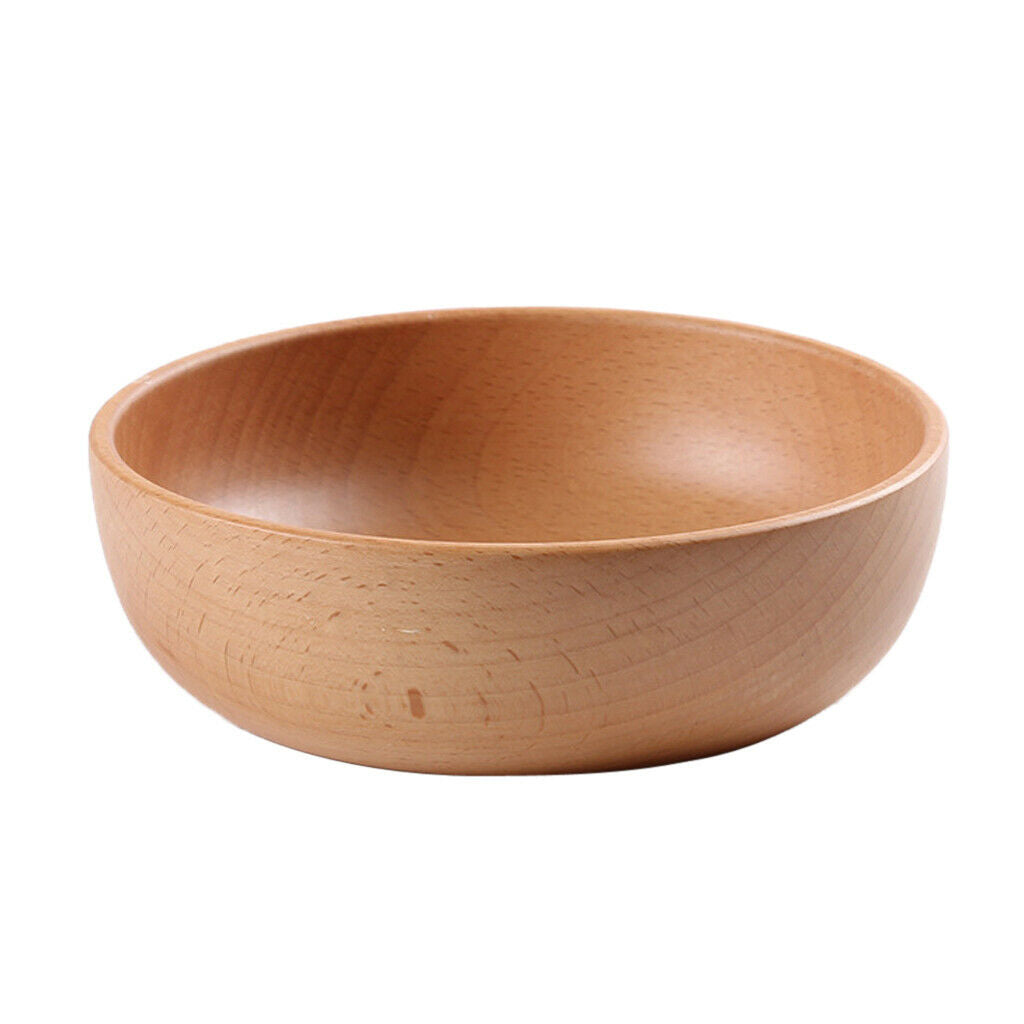2 Pcs Wood Bowl Snack Serving Dinner Bowls Japanese Style 6" Tableware