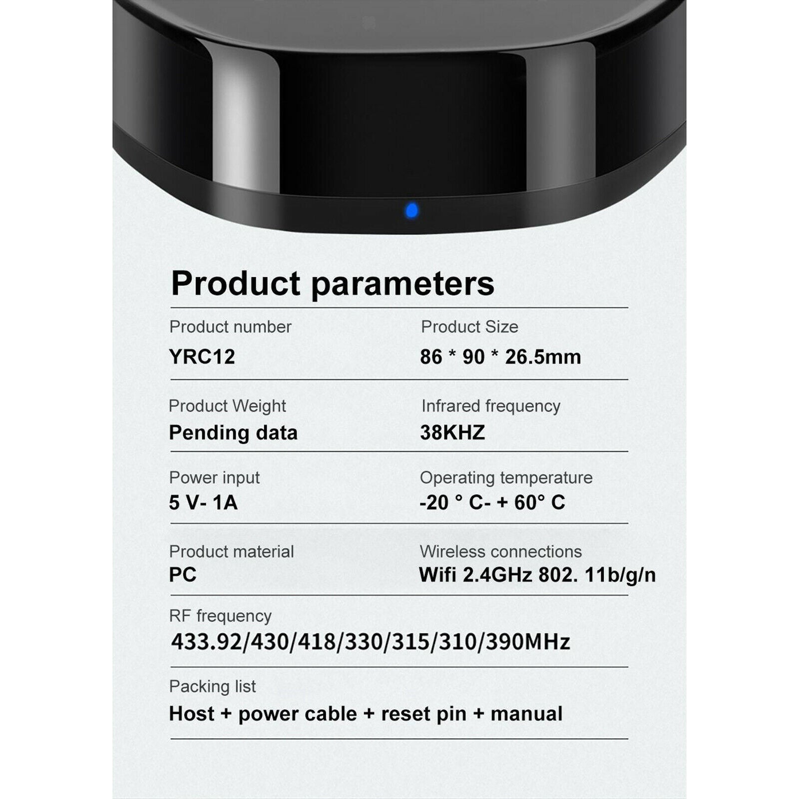 Exquisite WIFI IR+RF 2-in-1 Remote for Smart Life App Control Voice Control