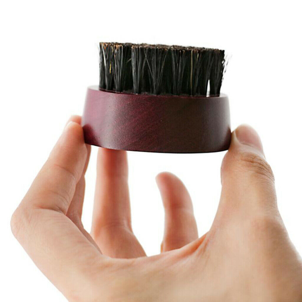 Fiber Hair Wooden Handle Shaving Brush Men Grooming Salon Barber Tool Purple