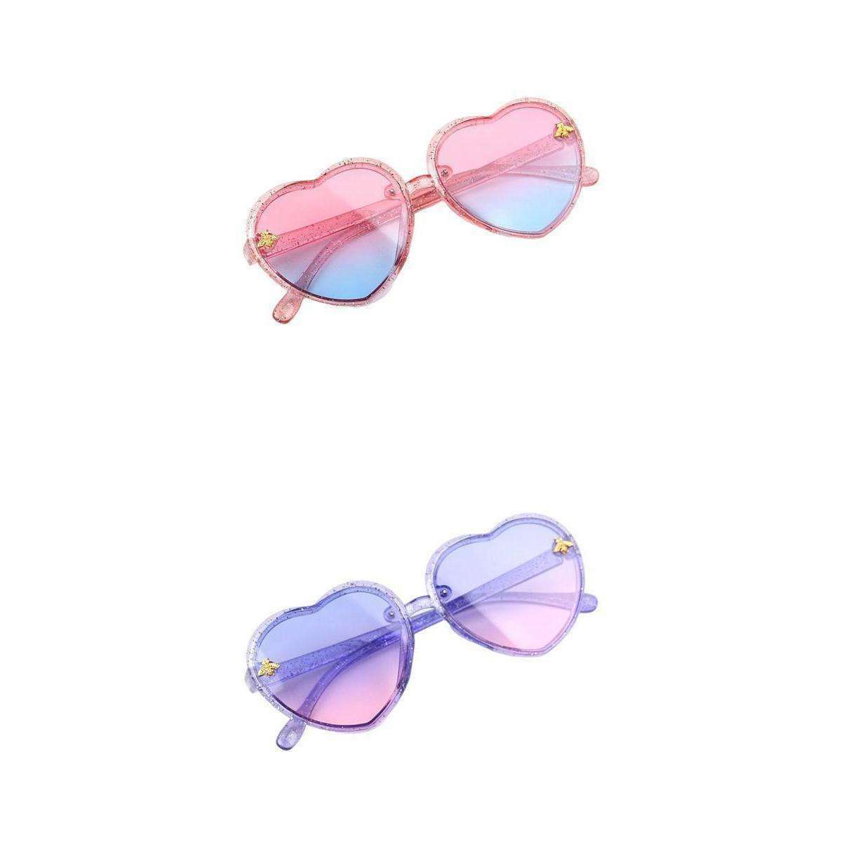 2x Heart Shape Kids Sunglasses Eyewear for Children Eyeglasses Eyeware